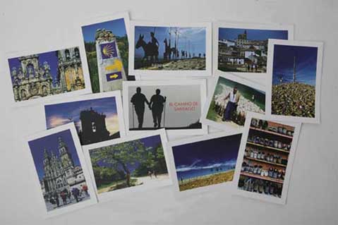 camino santiago postcards